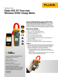 Thumbnail of document Data Sheet - 902 FC True-RMS HVAC Clamp Meter